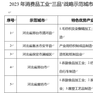 河北五城入選“三品”戰略示范城市，勞動保護用品產業迎來發展新機遇